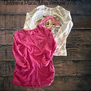 Size 7/8 Children's Place/Miss Attitude Top Bundle